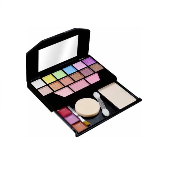 Glowhouse Professional makeup combo 6155 Makeup kit,Lipstick,Makeup sponge,Black hellom kitty makeup brush,Eyeliner,Mascara set combo (Set of 10)