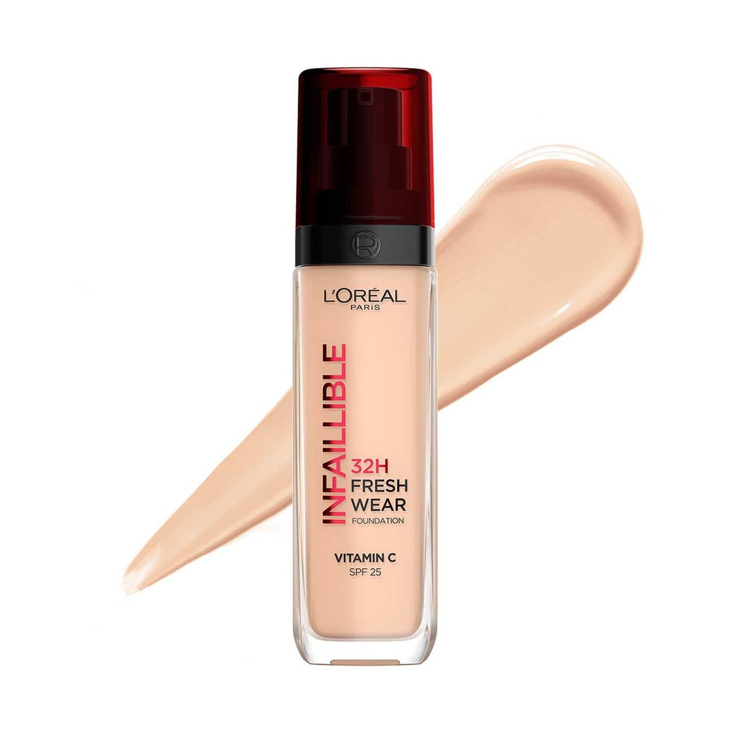 L'Oreal Paris Liquid Foundation, Oil Absorbing Formula, Transferproof, Heatproof and Long-lasting, Infallible 32H Fresh Wear, 260 Golden Sun, 30ml