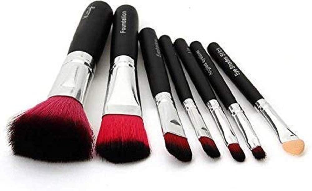 BELLAS Women's & Girl's TYA 6155 Multicolour Makeup Kit and 7 Black Makeup Brushes Set, 3in1 Eyeliner,Mascara,Eyebrow Pencil with 2 Pink Beauty Blenders - (Pack of 13)