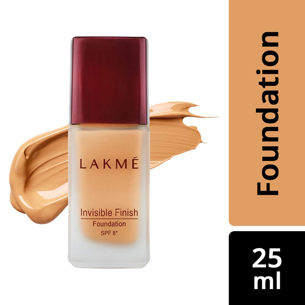 LAKMÉ Invisible Finish Spf 8 Cream Foundation For All Skin Types, Shade 01, 25Ml And 9 To 5 Flawless Matte Light Coverage Complexion Compact, Almond, 8G, 2 Count