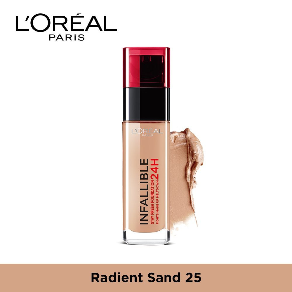 L'Oreal Paris Infallible 24Hr Liquid Foundation, Radiant Sand 250, 30ml