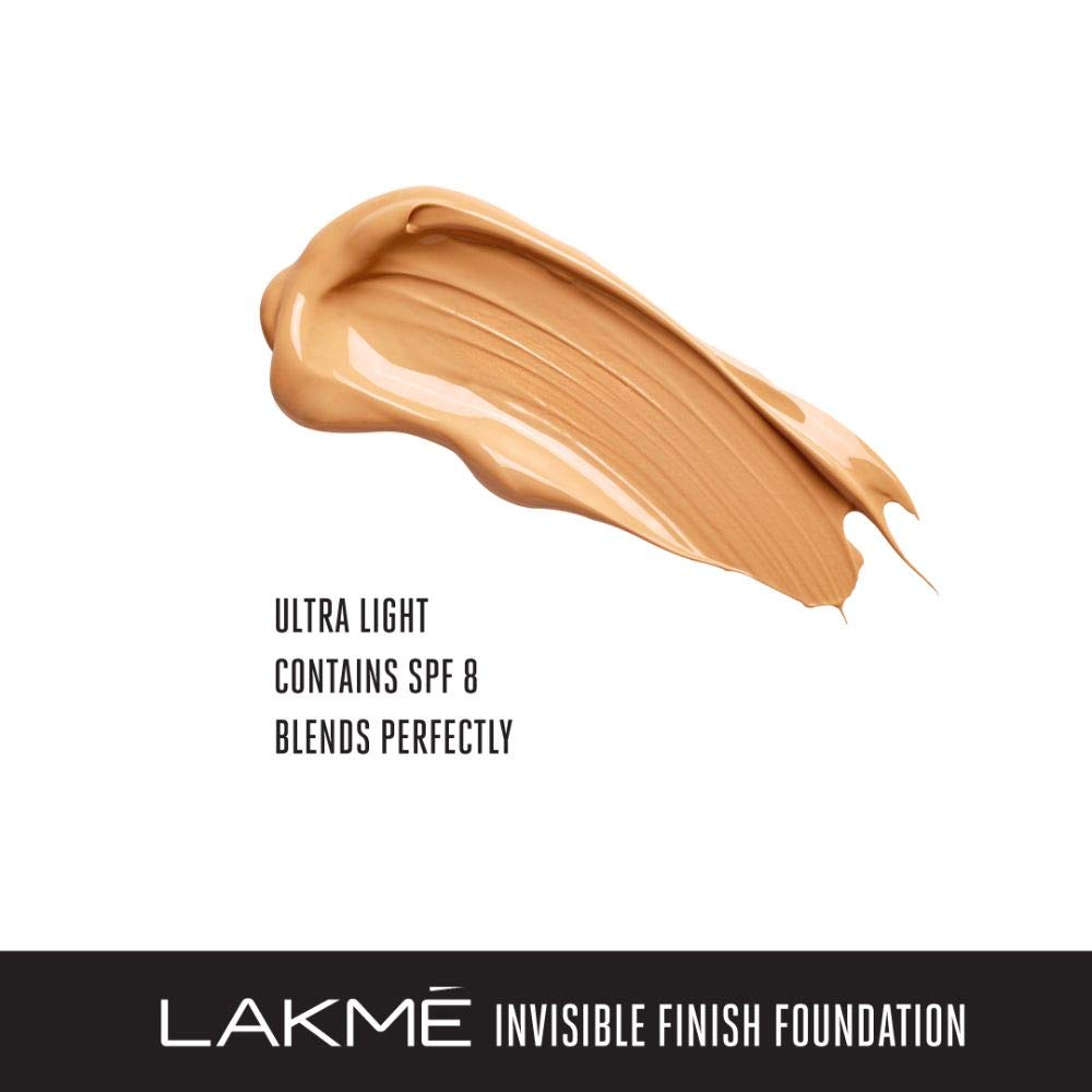 LAKMÉ Invisible Finish Spf 8 Cream Foundation For All Skin Types, Shade 01, 25Ml And 9 To 5 Flawless Matte Light Coverage Complexion Compact, Almond, 8G, 2 Count