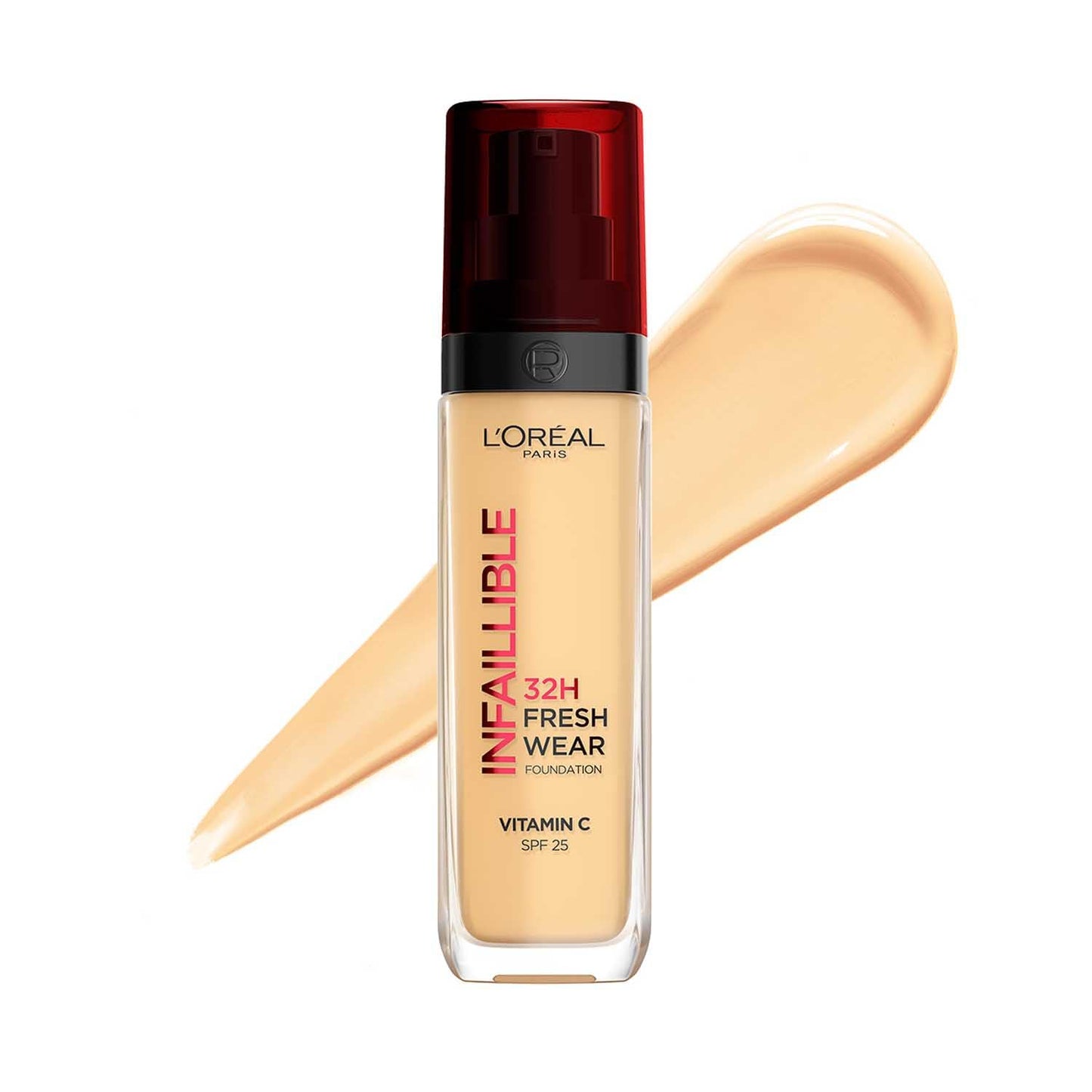 L'Oreal Paris Liquid Foundation, Oil Absorbing Formula, Transferproof, Heatproof and Long-lasting, Infallible 32H Fresh Wear, 260 Golden Sun, 30ml