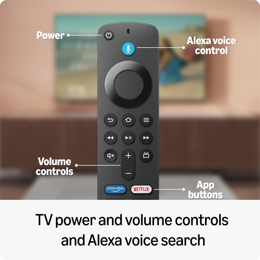 All-new Amazon Fire TV Stick HD, Alexa Voice Remote with TV power & volume controls, full HD streaming device