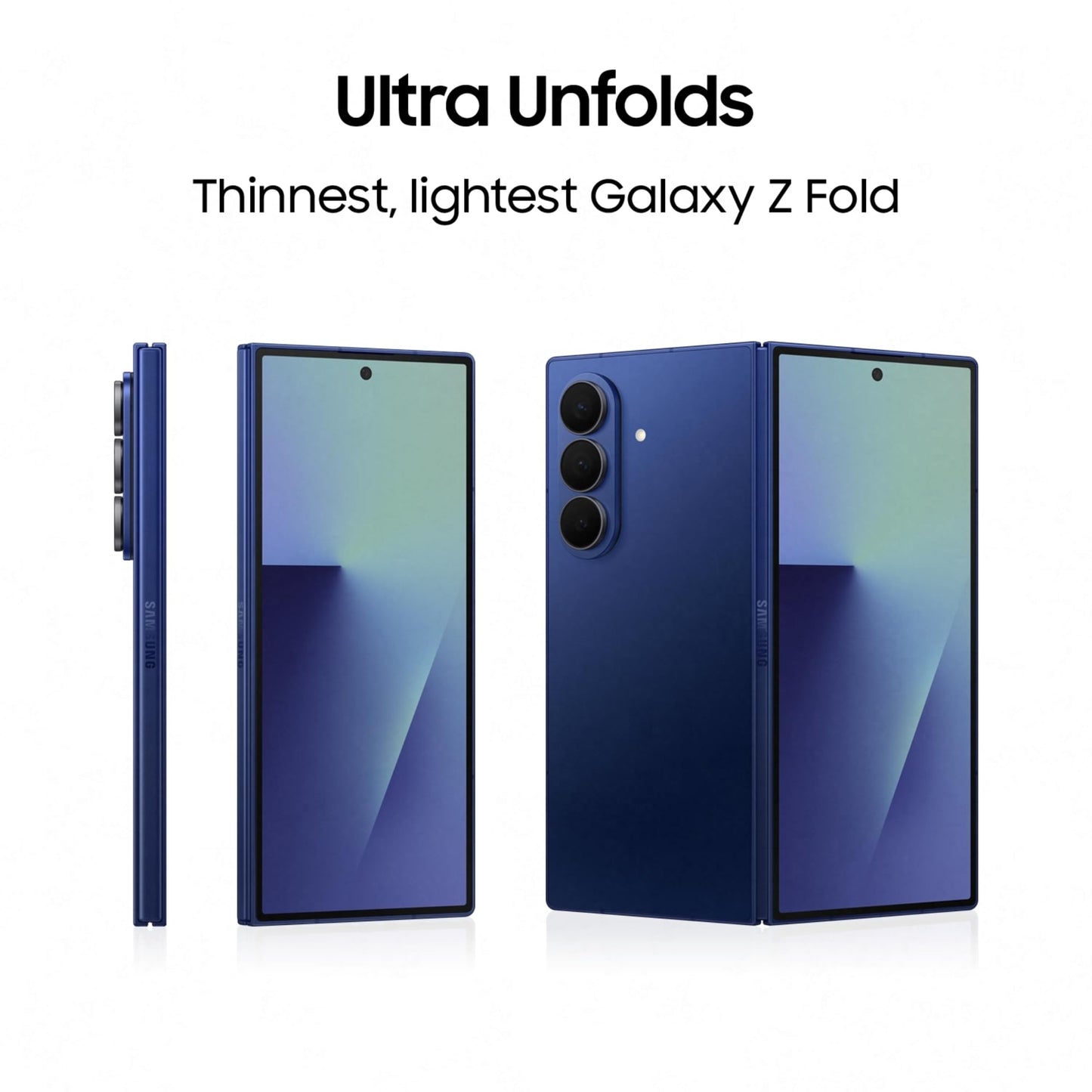 Samsung Galaxy Z Fold7 5G Smartphone with Galaxy AI (Blue Shadow, 12GB RAM, 512GB Storage), Ultra Sleek Design with 200MP Camera, Powerful Snapdragon 8 Elite, Google Gemini