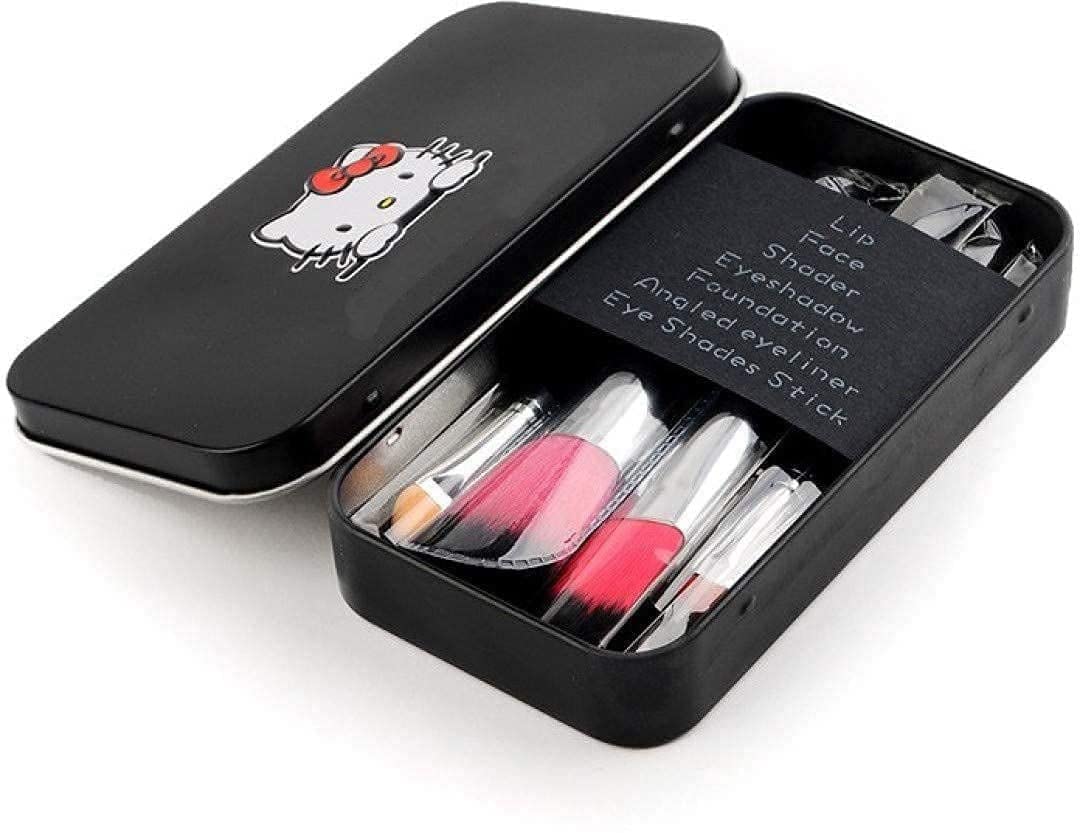 BELLAS Women's & Girl's TYA 6155 Multicolour Makeup Kit and 7 Black Makeup Brushes Set, 3in1 Eyeliner,Mascara,Eyebrow Pencil with 2 Pink Beauty Blenders - (Pack of 13)