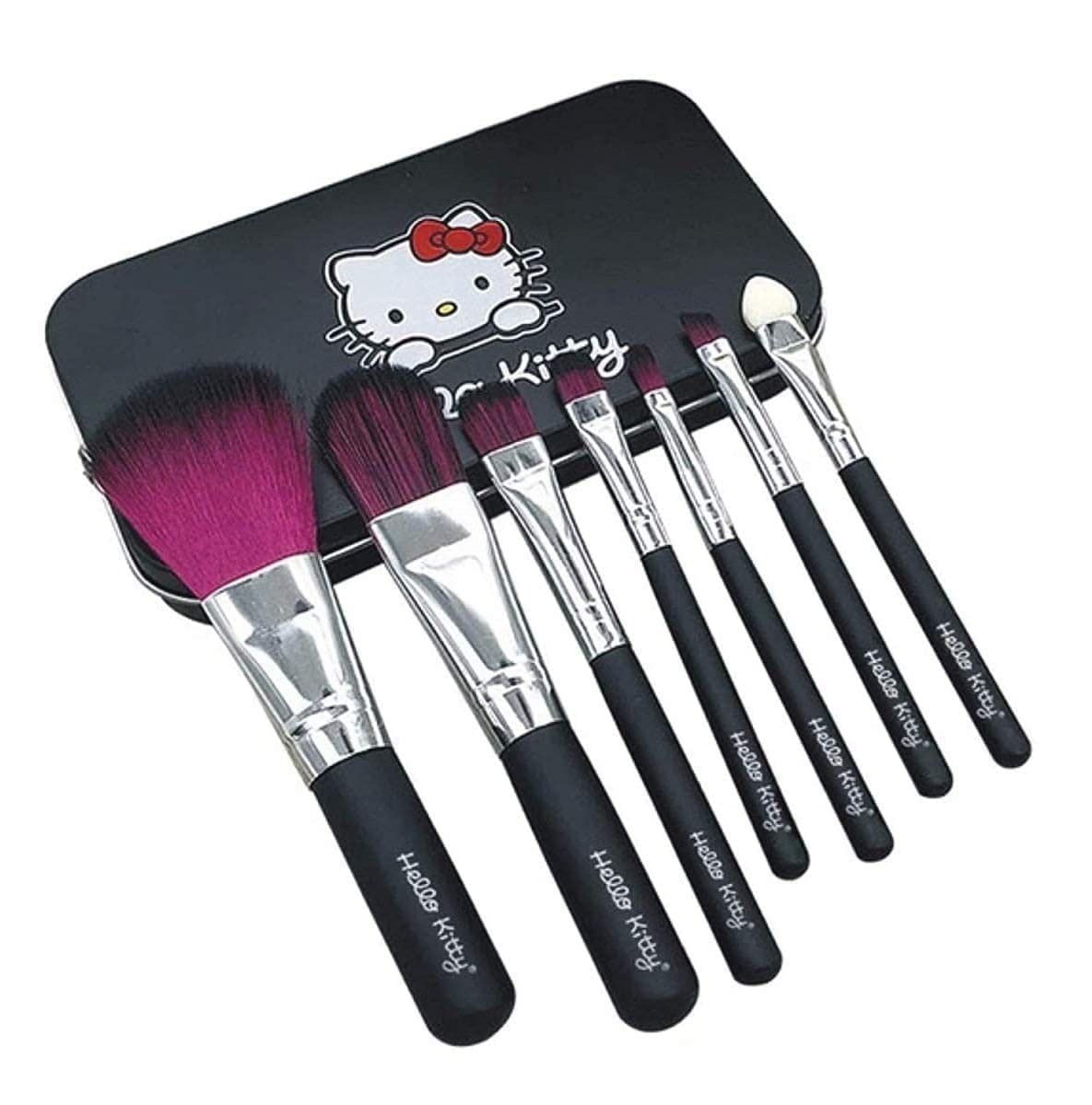 BELLAS Women's & Girl's TYA 6155 Multicolour Makeup Kit and 7 Black Makeup Brushes Set, 3in1 Eyeliner,Mascara,Eyebrow Pencil with 2 Pink Beauty Blenders - (Pack of 13)