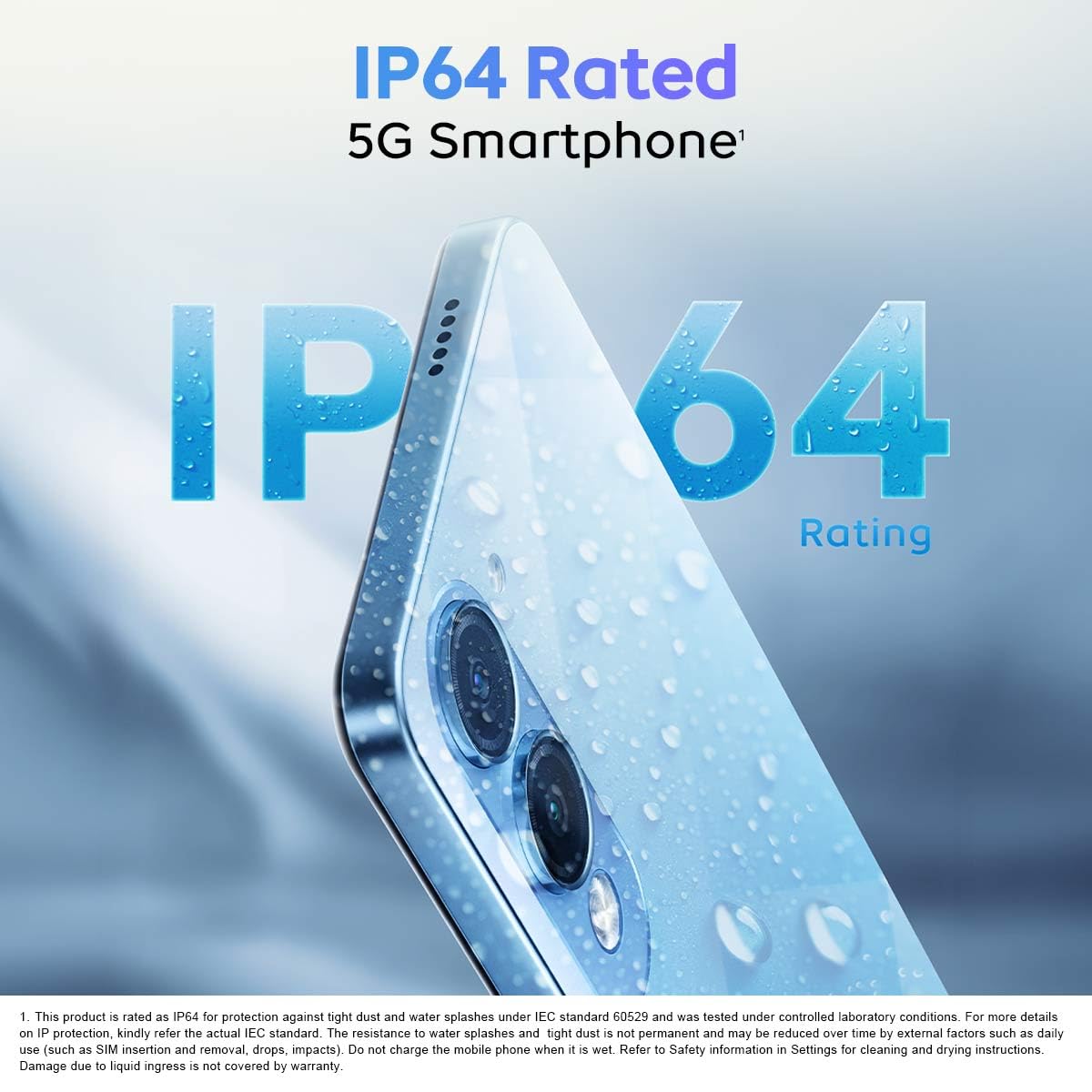 iQOO Z10 Lite 5G (Cyber Green, 6GB RAM, 128GB Storage) | 6000 mAh Battery | Dimensity 6300 5G Processor with 433K+* AnTuTu Score | IP64 Rated & Military Grade Shock-Resistance*