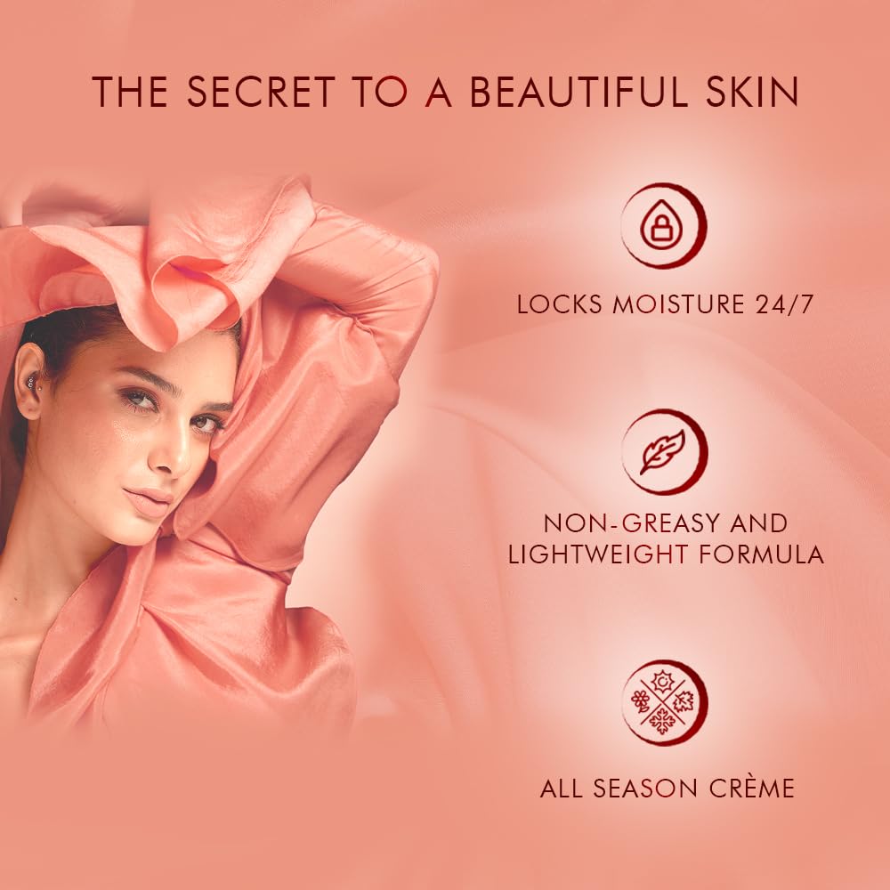 LAKMÉ Peach Milk Soft Crème Light Moisturizer for Face 300 g, Daily Lightweight Face Lotion with Vitamin E for Soft Skin- Non Sticky 24h Moisture (Pack of 2)