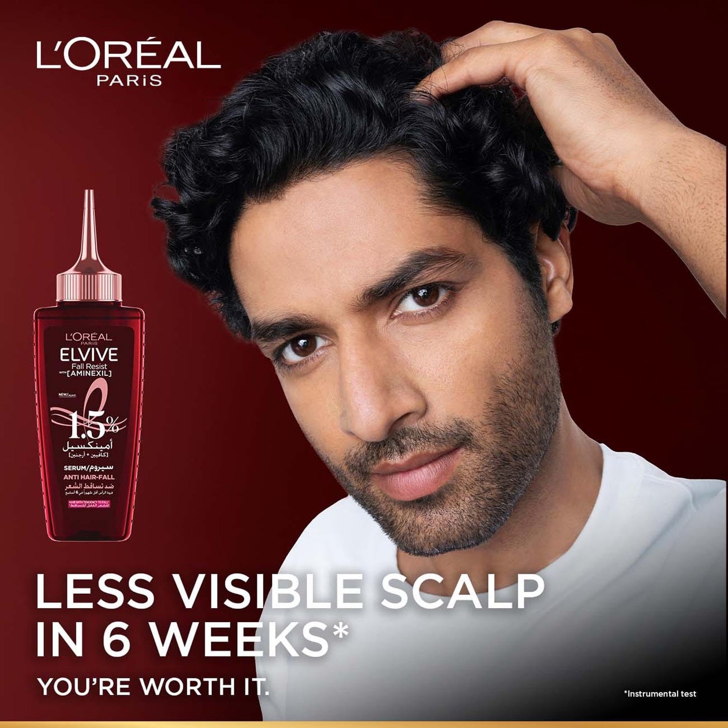 L'Oréal Paris Fall Resist Anti Hair Fall Serum with 1.5% Aminexil, for lesser visible scalp & hair fall, 102ml