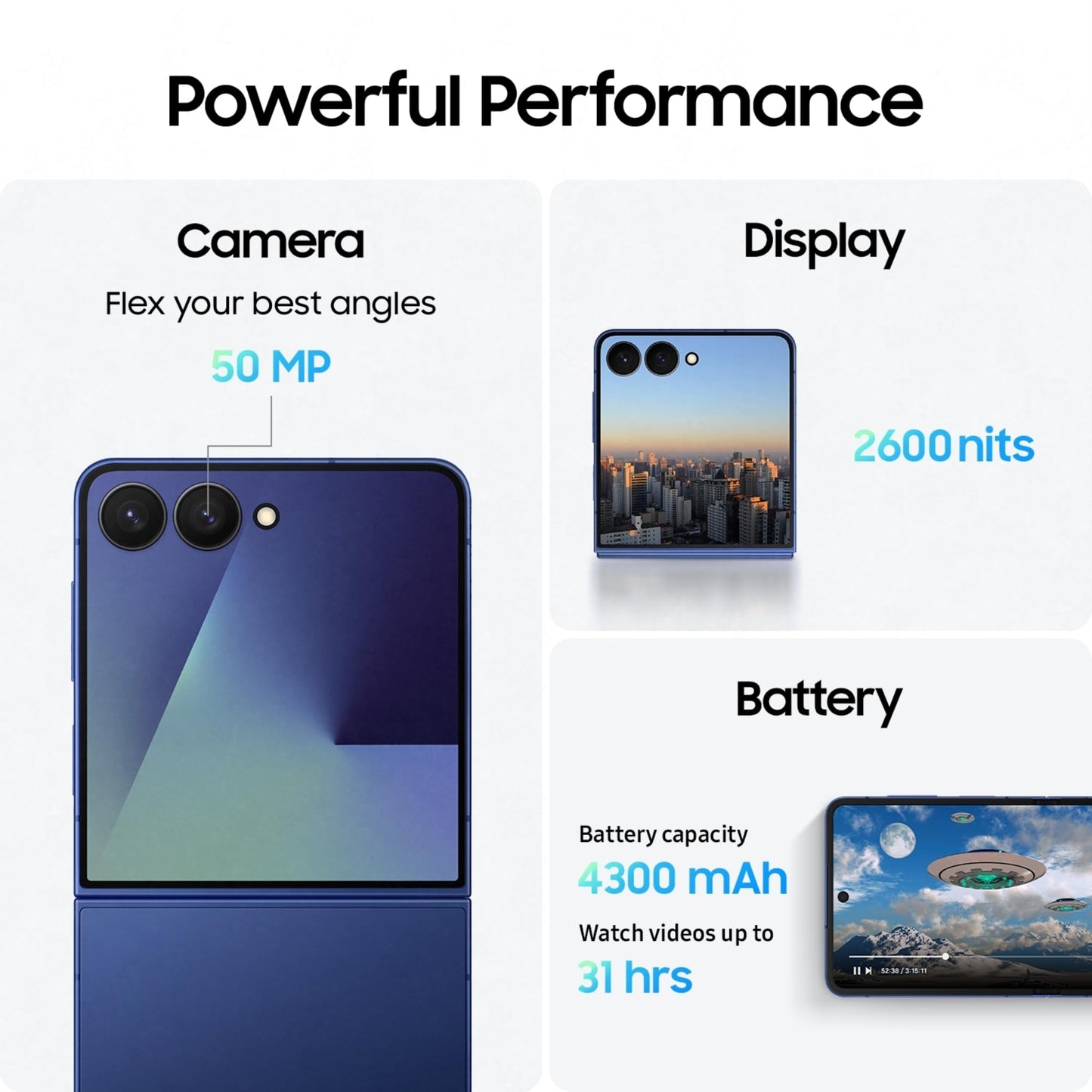 Samsung Galaxy Z Fold7 5G Smartphone with Galaxy AI (Blue Shadow, 12GB RAM, 512GB Storage), Ultra Sleek Design with 200MP Camera, Powerful Snapdragon 8 Elite, Google Gemini