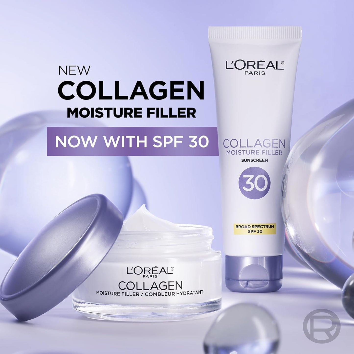 L'OREAL PARIS Collagen Face Moisturizer, Skin Care, Day And Night Cream, Anti-Aging Face Cream To Smooth Wrinkles, Non-Greasy 1. 7 Oz.