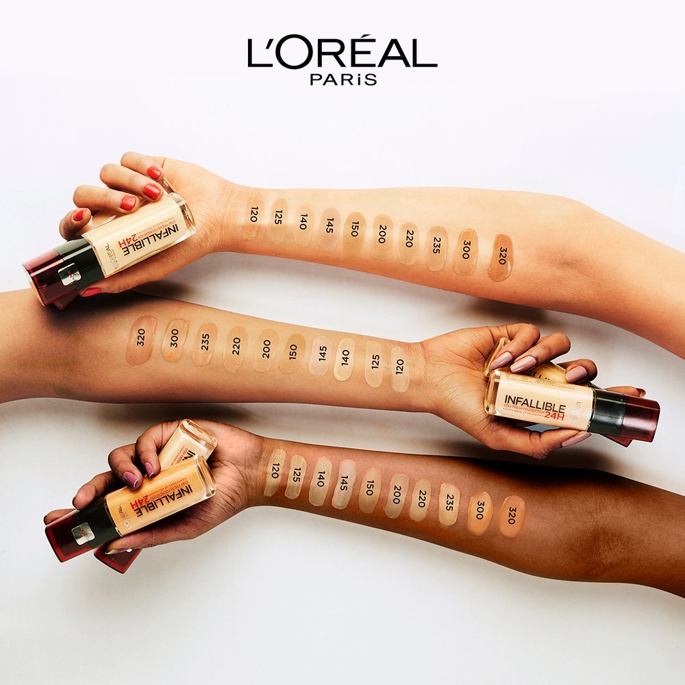 L'Oreal Paris Infallible 24Hr Liquid Foundation, Radiant Sand 250, 30ml