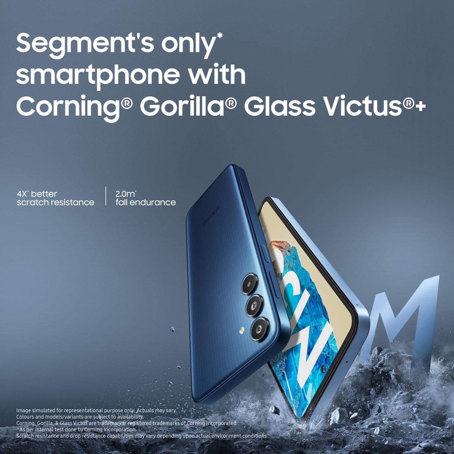 Samsung Galaxy M35 5G (Daybreak Blue,6GB RAM,128GB Storage)| Corning Gorilla Glass Victus+| AnTuTu Score 595K+ | Vapour Cooling Chamber | 6000mAh Battery | 120Hz Super AMOLED Display| Without Charger