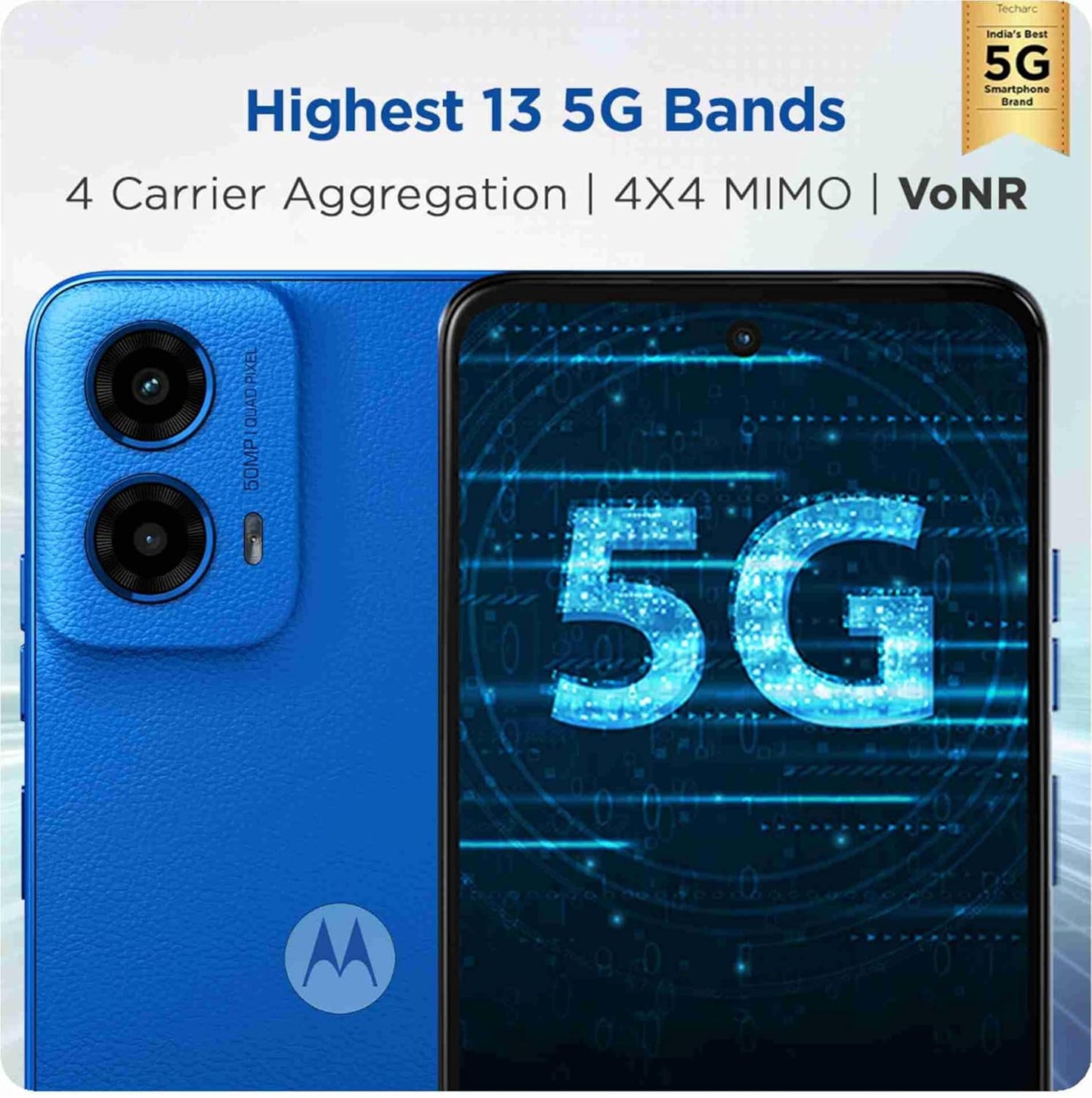 Motorola G45 5G (Brilliant Green, 8GB RAM, 128GB Storage) | 6.5" FHD+ Display | Snapdragon 6 Gen1 Processor | 50MP Camera | 16MP Front Camera | 5000mAh Battery | 33W Charging