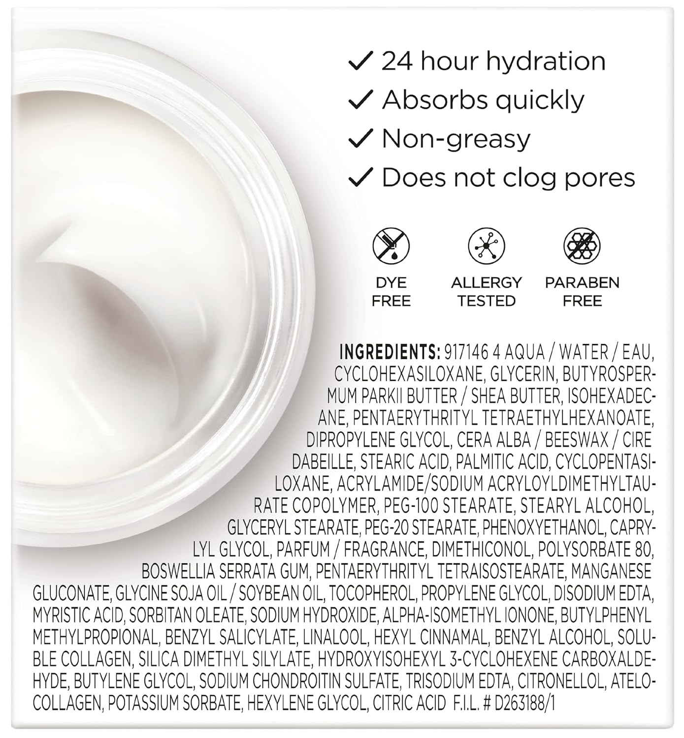 L'OREAL PARIS Collagen Face Moisturizer, Skin Care, Day And Night Cream, Anti-Aging Face Cream To Smooth Wrinkles, Non-Greasy 1. 7 Oz.