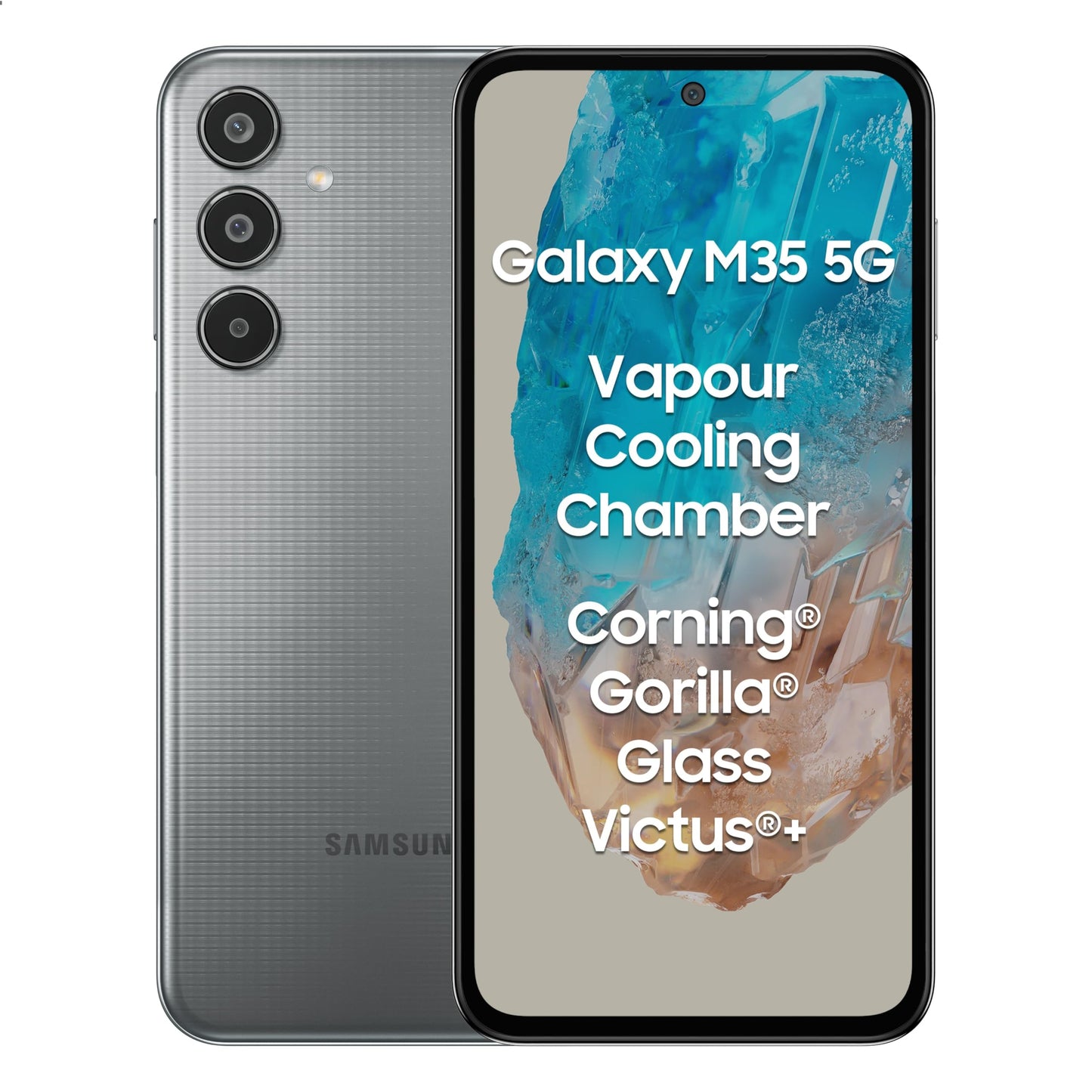 Samsung Galaxy M35 5G (Daybreak Blue,6GB RAM,128GB Storage)| Corning Gorilla Glass Victus+| AnTuTu Score 595K+ | Vapour Cooling Chamber | 6000mAh Battery | 120Hz Super AMOLED Display| Without Charger