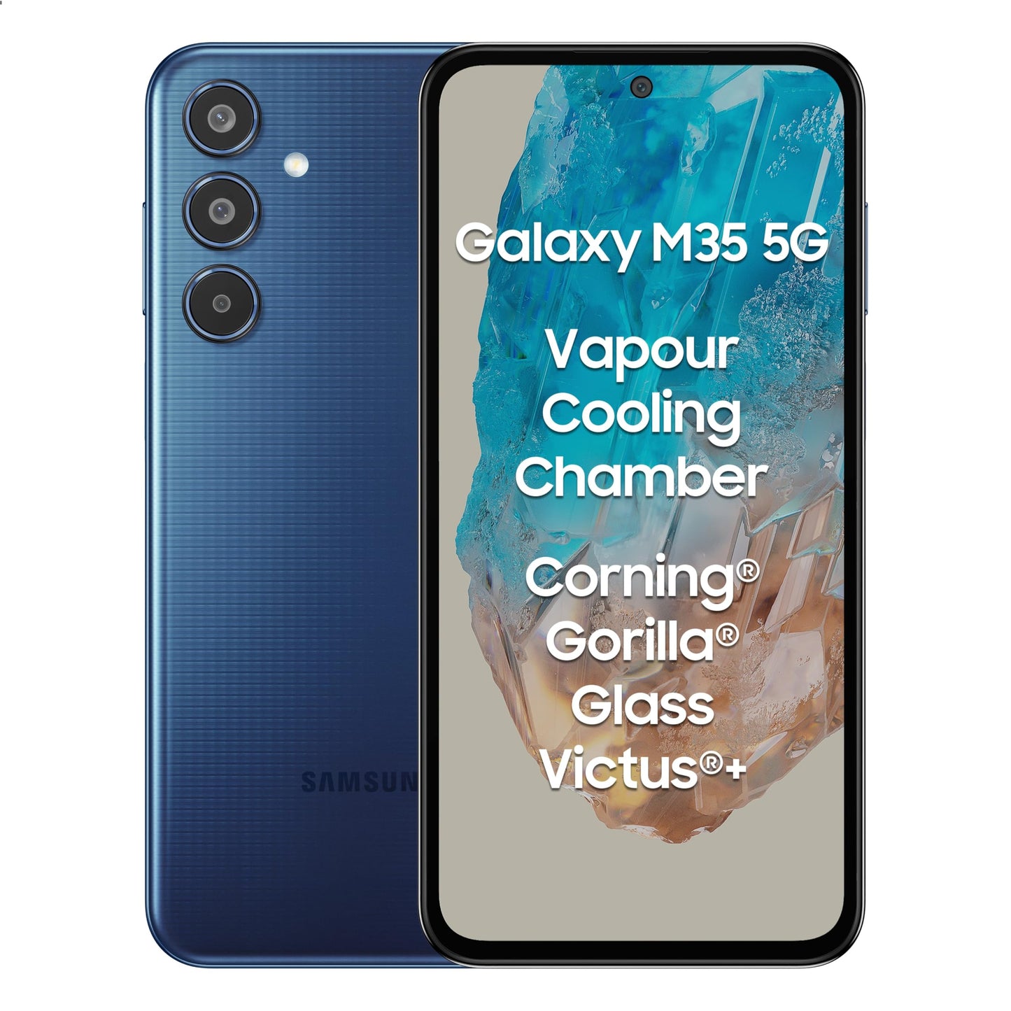 Samsung Galaxy M35 5G (Daybreak Blue,6GB RAM,128GB Storage)| Corning Gorilla Glass Victus+| AnTuTu Score 595K+ | Vapour Cooling Chamber | 6000mAh Battery | 120Hz Super AMOLED Display| Without Charger