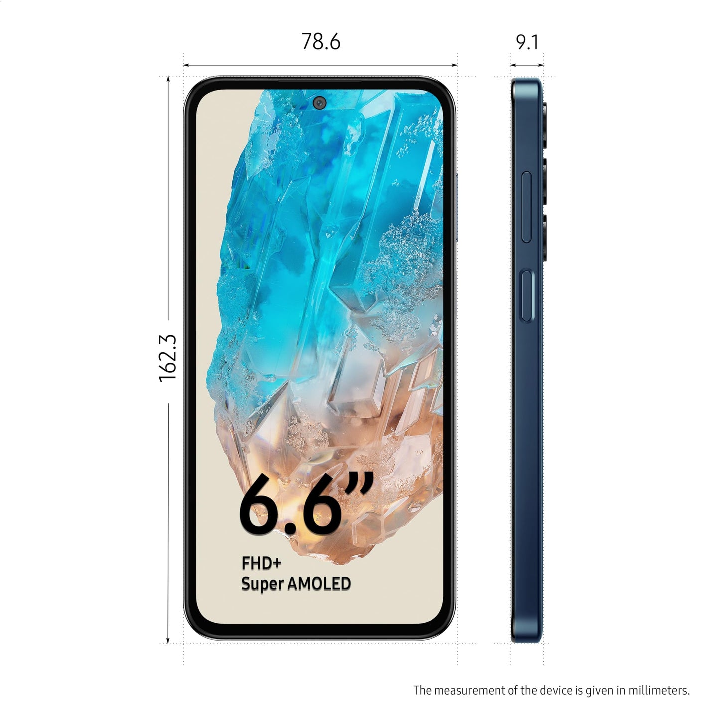 Samsung Galaxy M35 5G (Daybreak Blue,6GB RAM,128GB Storage)| Corning Gorilla Glass Victus+| AnTuTu Score 595K+ | Vapour Cooling Chamber | 6000mAh Battery | 120Hz Super AMOLED Display| Without Charger