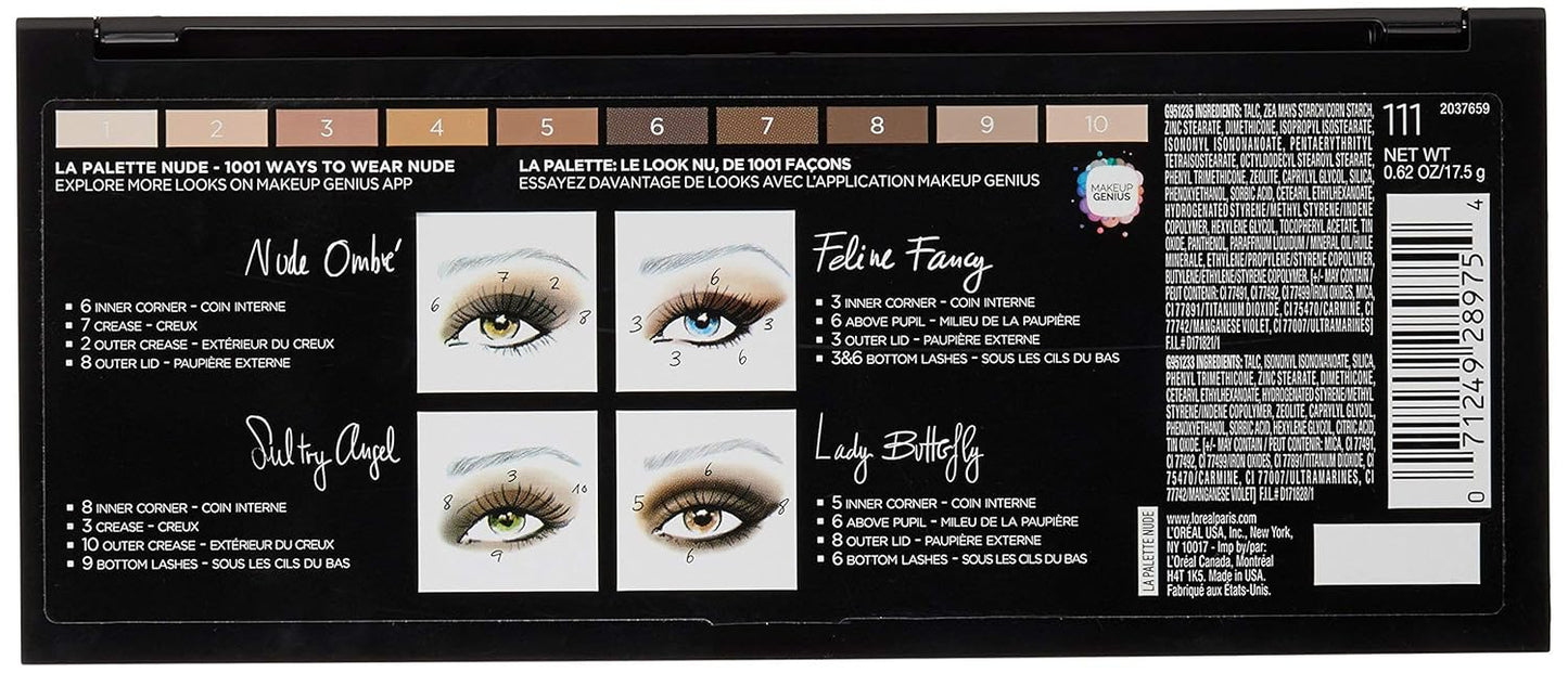 L'Oreal Paris Cosmetics Colour Riche La Palette, Nude 01, 0.62 Ounce