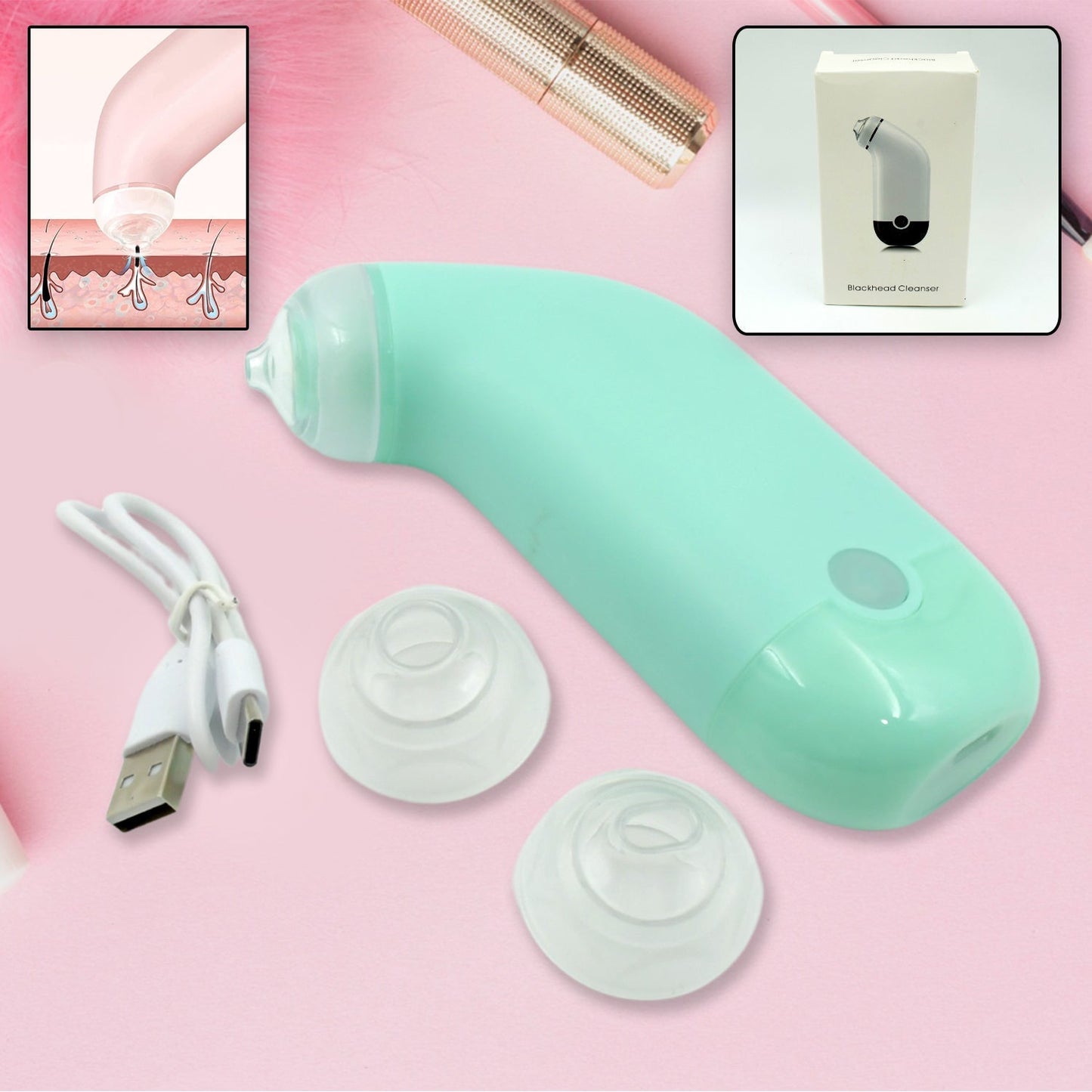 Vacuum Blackhead Machine, Reduce Spot Mini Handheld Lifting Massage Facial Blackhead Remover For Skin Care (1 Pc)