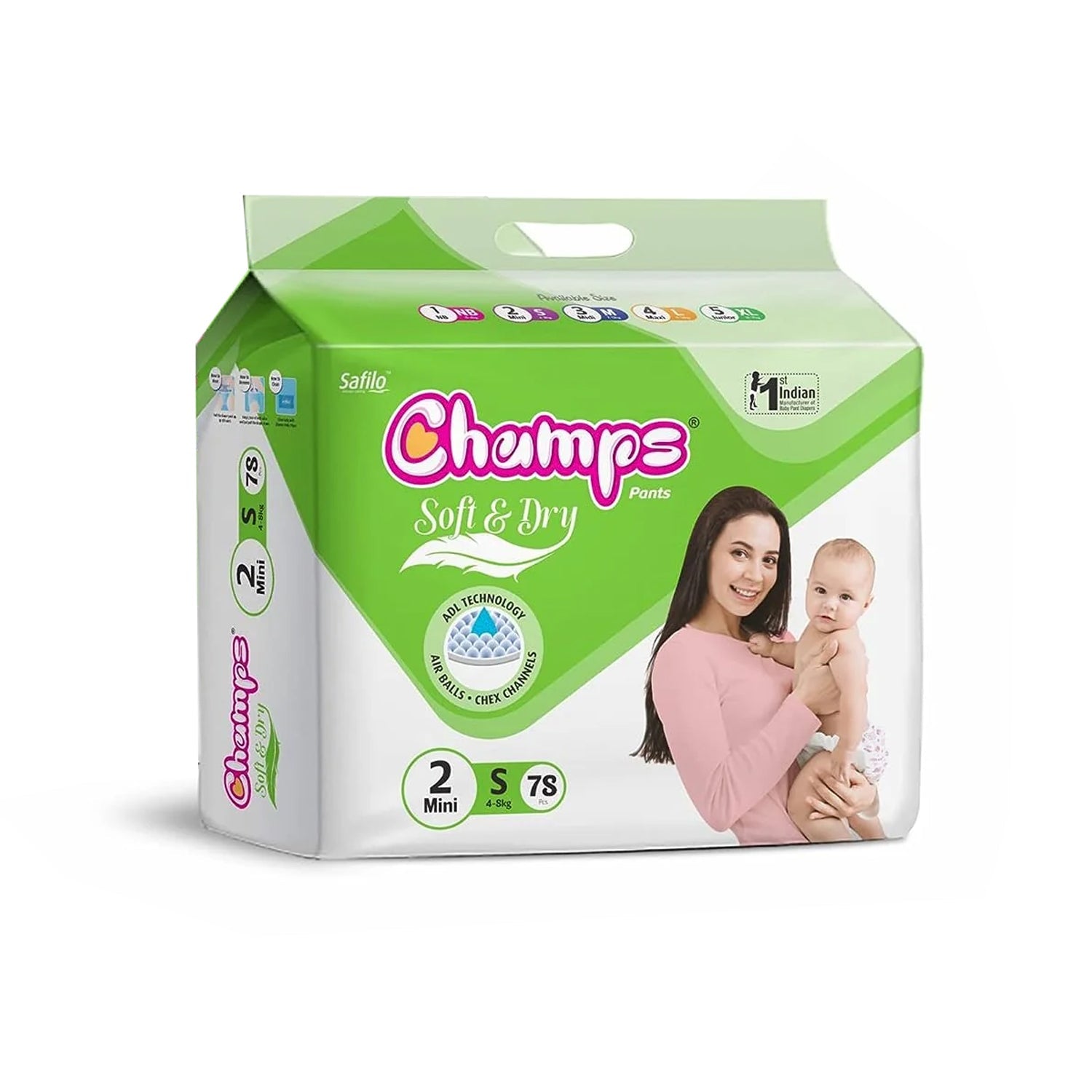 Baby diaper pants, small size, 78 pcs, for daily dryness and comfort