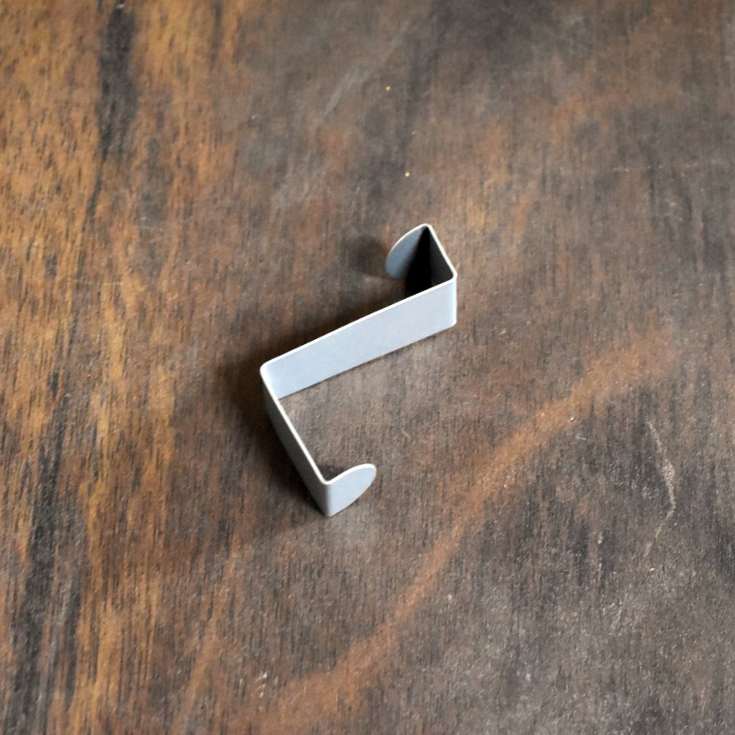 Z shape door hook, angled view.