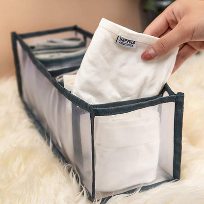 Clothes organizer with 7 grid compartments