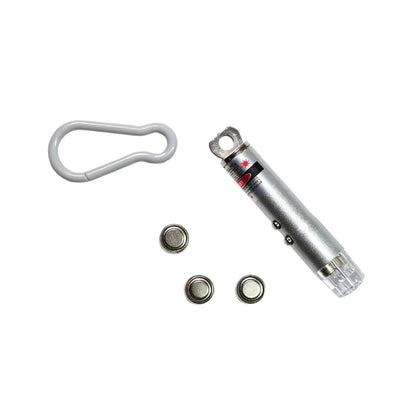 Torch keychain with LED flashlight and laser pointer