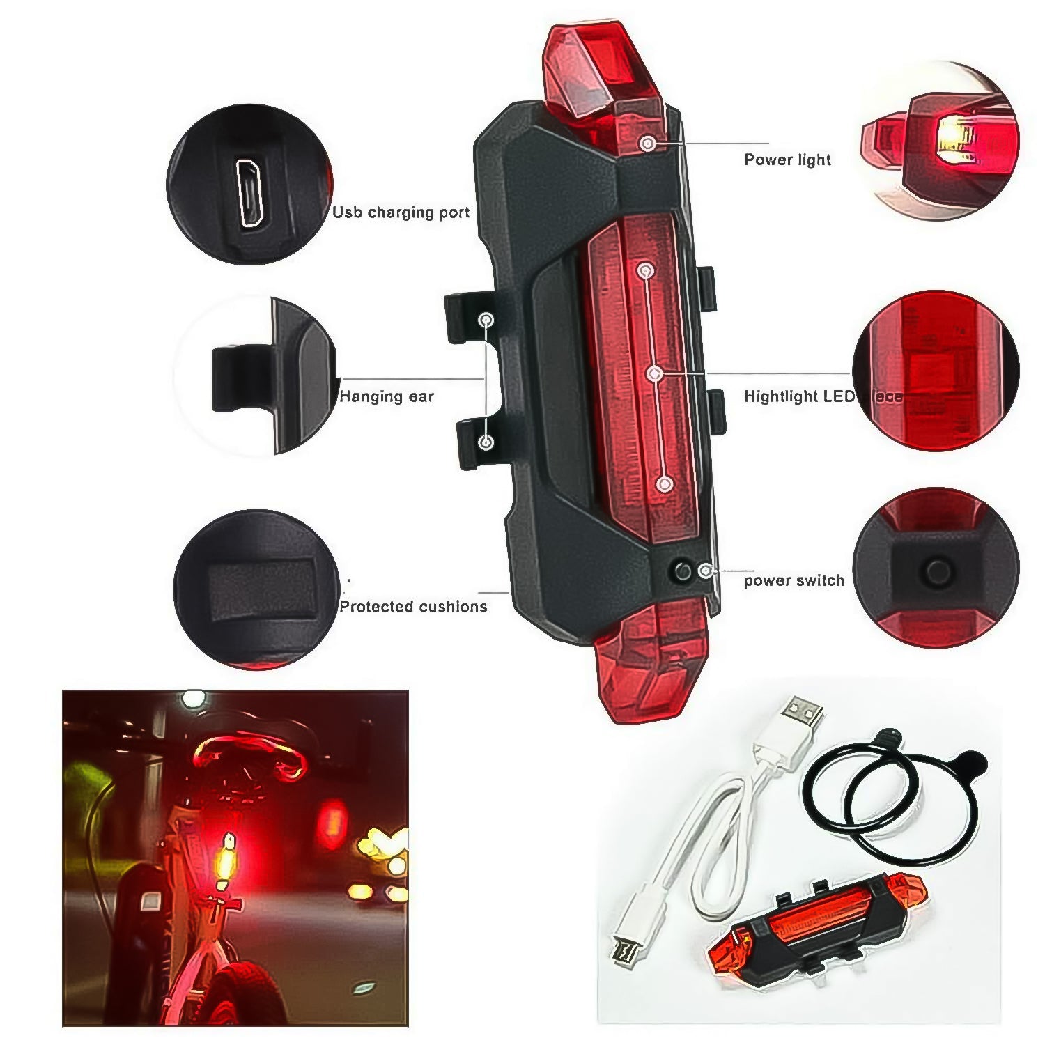 SafeCycle LED Head & Tail Lights