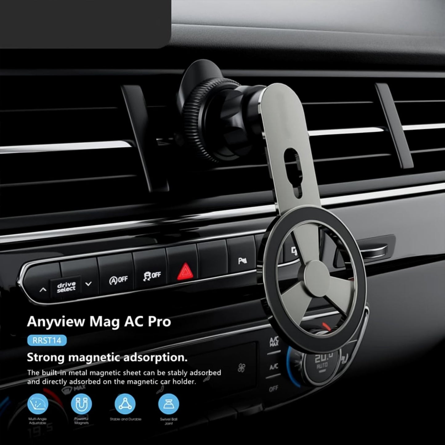 Foldable Magnetic Car Air Vent Phone Mount