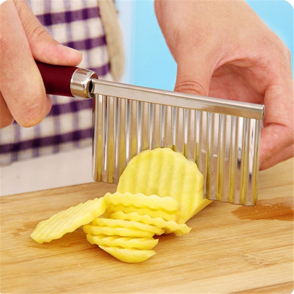 Stainless Steel Crinkle Cutter Knife for Salad and Vegetables