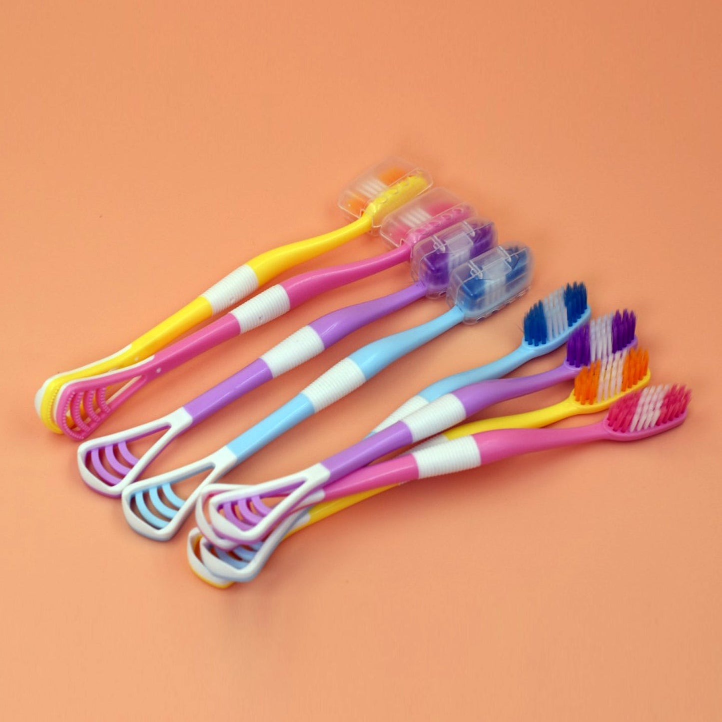 8 Pc 2-in-1 Toothbrush Case for Family Use