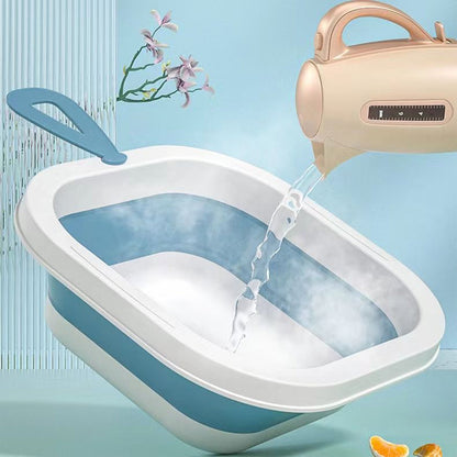 Wash Basin, Space Saving Multi Function Foldable Baby Wash basin Easy Clean Lightweight Thicken for Washing Face for Home (28×28 Cm / 1 pc)