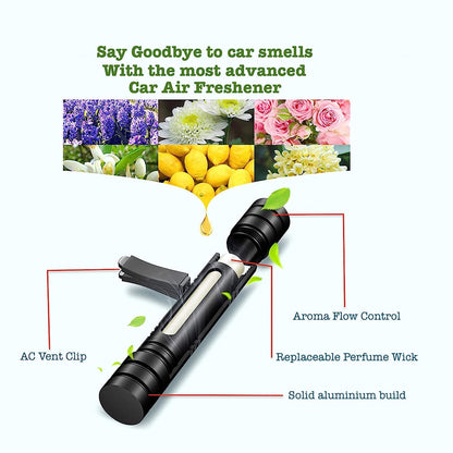 New car air freshener for AC vents, delivers a sweet and long-lasting fragrance.