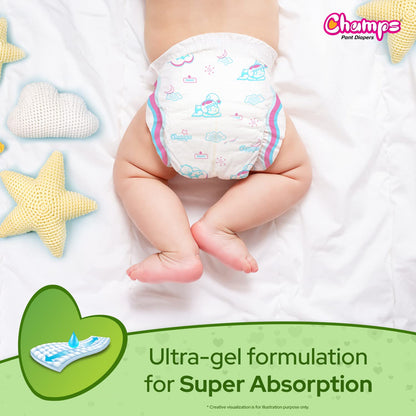 Champs small size diaper pants, 78 pcs, for high absorbency