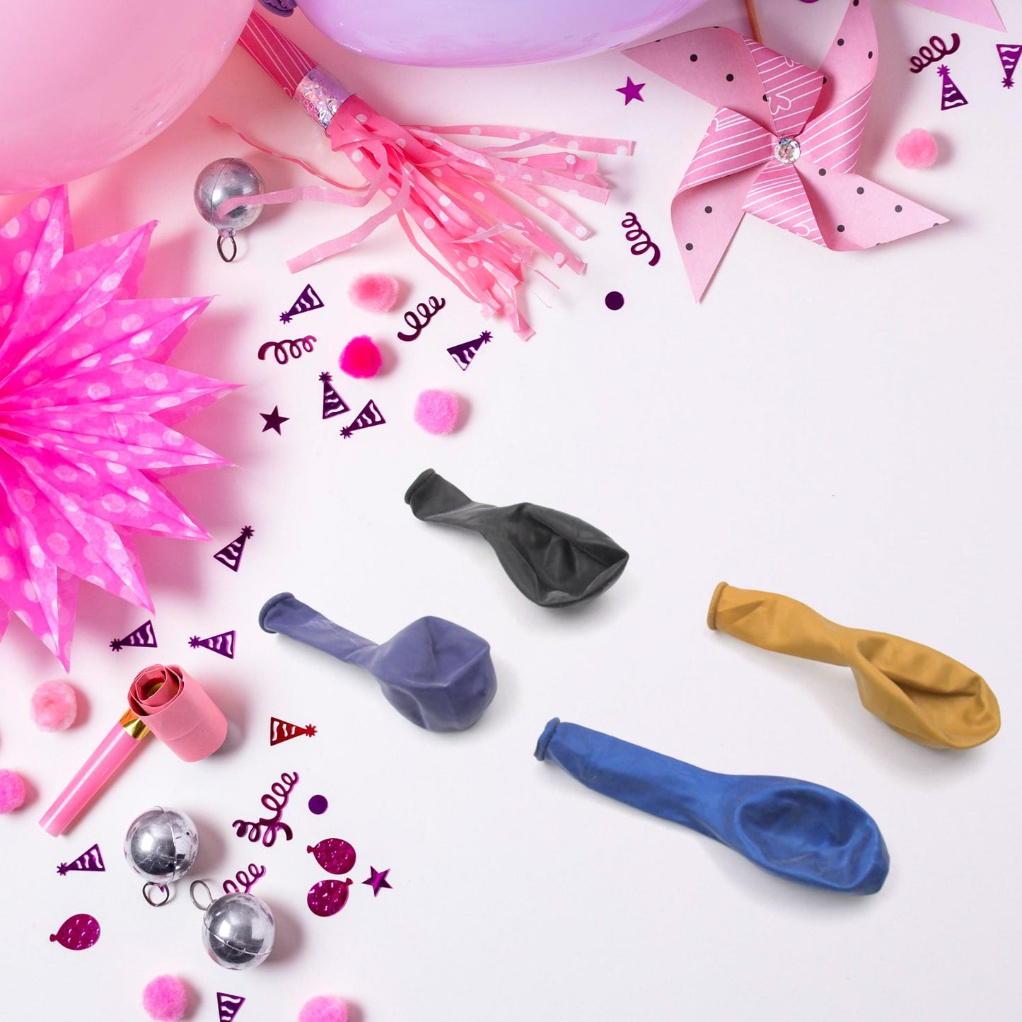 Balloons Kinds of Latex Balloons for Birthday / Anniversary / Valentine's / Wedding / Engagement Party Decoration Birthday Decoration Items for Kids Multicolor (24 Pcs Set)