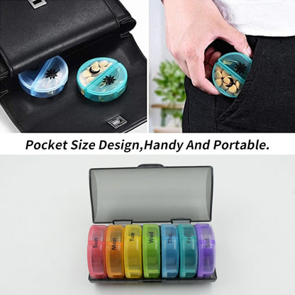 7-day pill organizer with two compartments per day