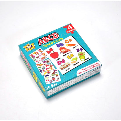 ABC learning puzzles for kids, packaged set