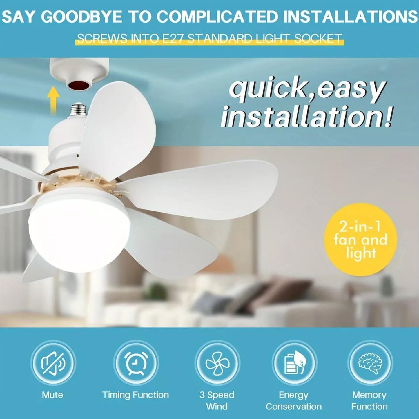 40W LED Ceiling Fan Remote Control