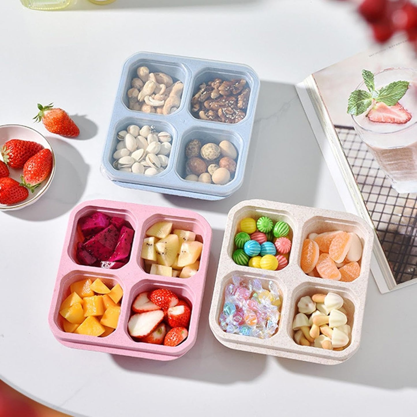 4 Compartment Food Storage Containers (1 Pc)