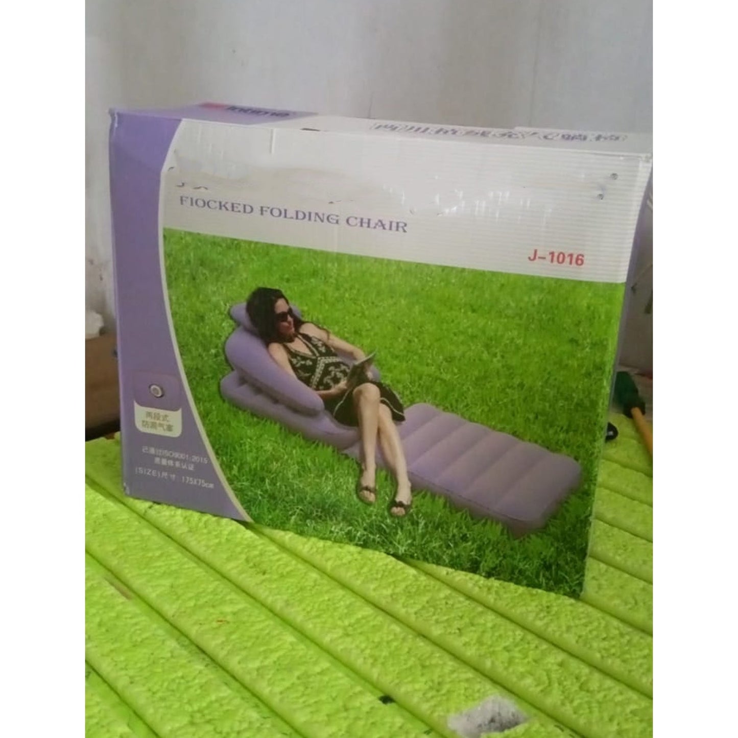 2 in 1 Air Mattress & Lounger, Portable Inflatable Mattress Air Sofa With Air Hand Pump (175×75 cm)