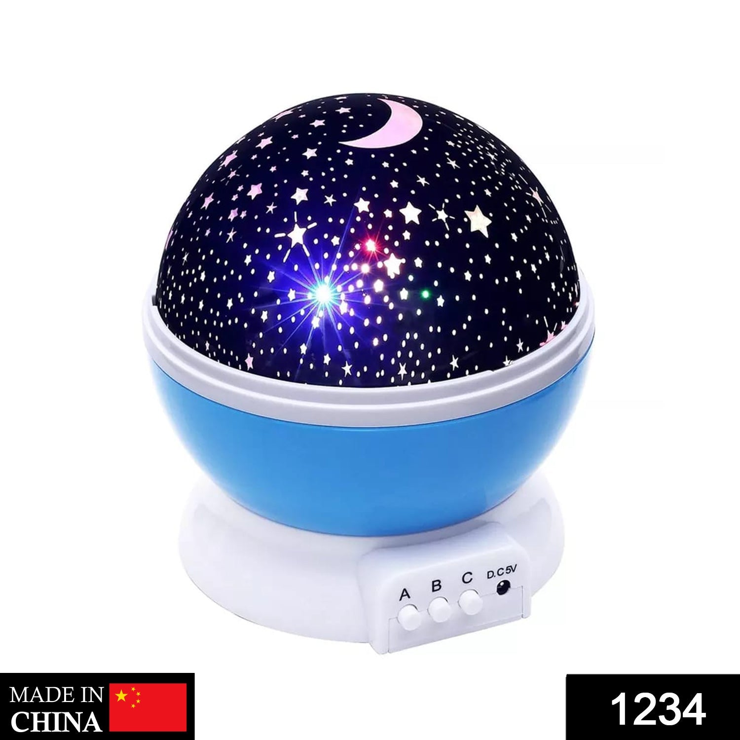 Colour-changing star projector night lamp