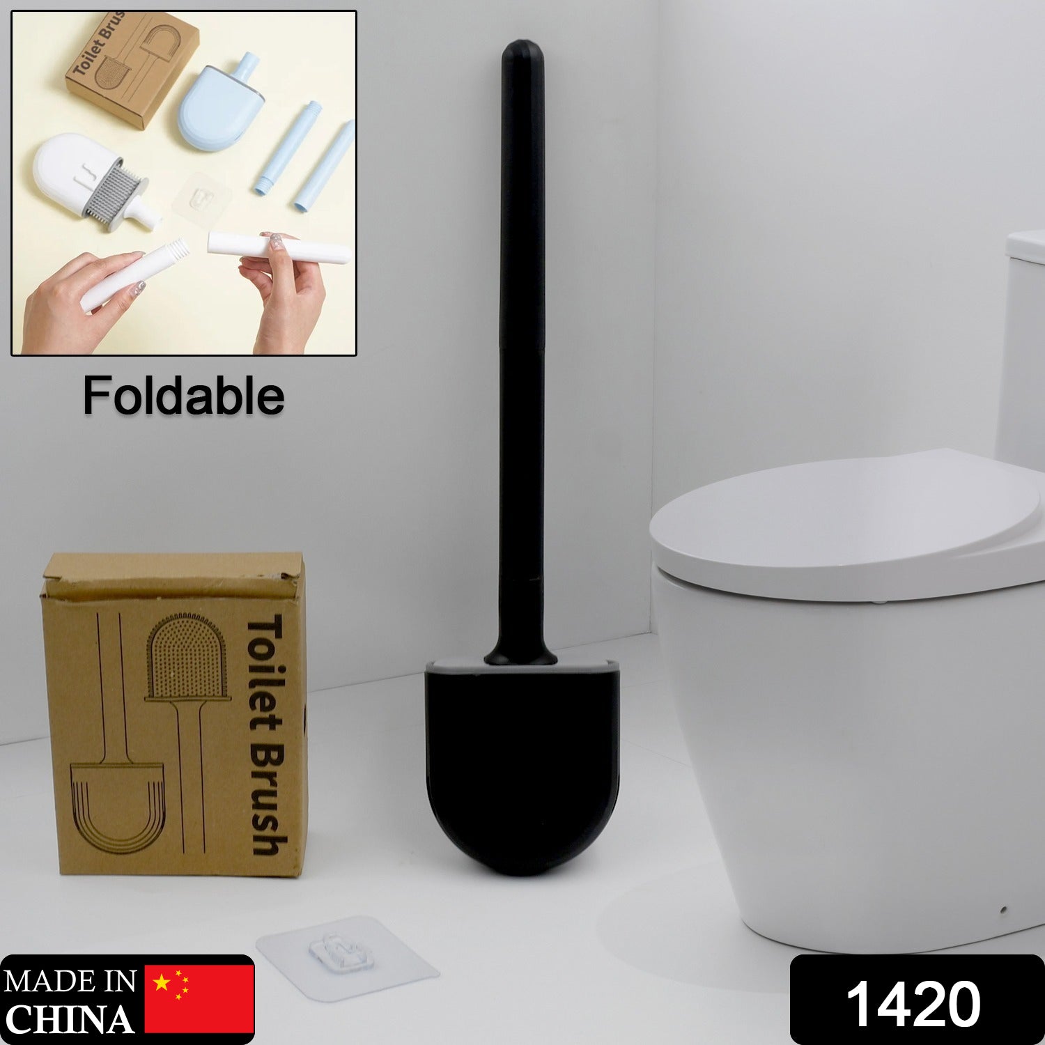 Modern silicone toilet brush for bathroom