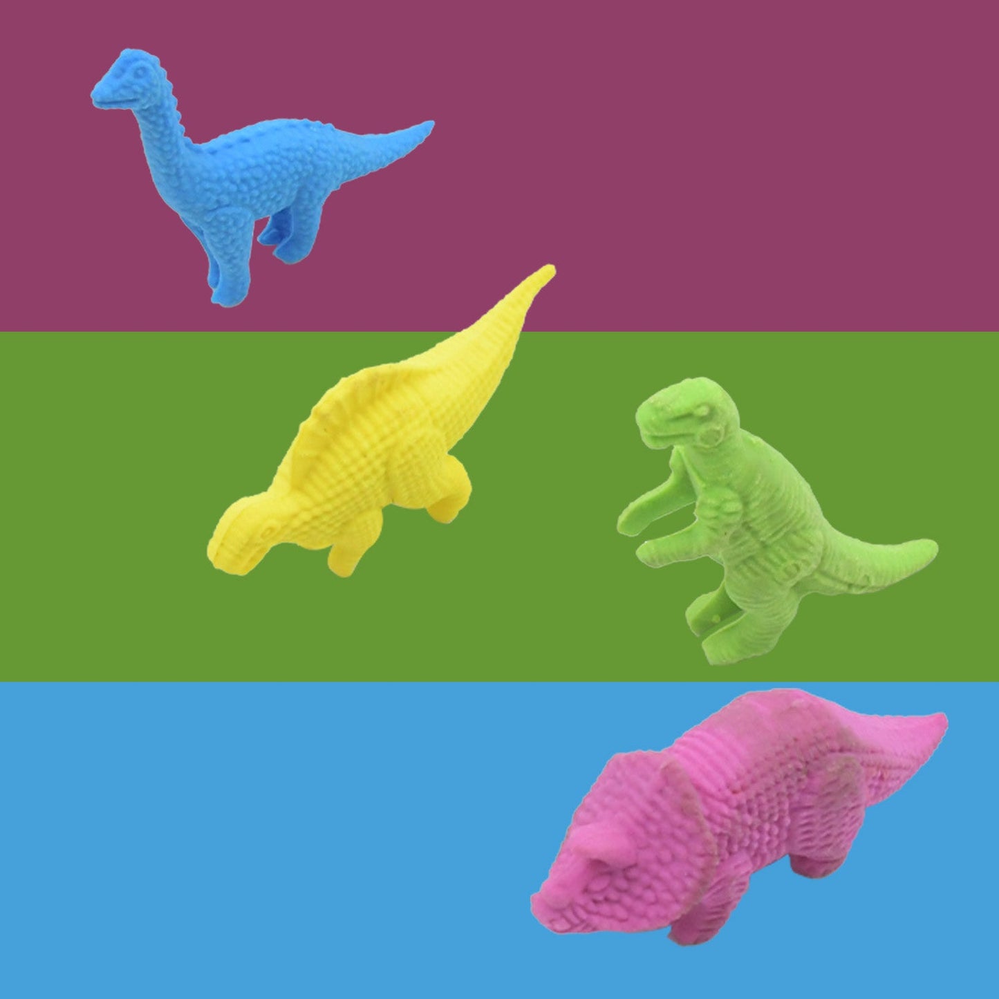 Dinosaur-shaped erasers for children's school supplies