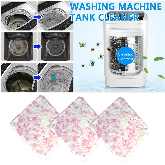 Package of lavender washing machine cleaning tablets