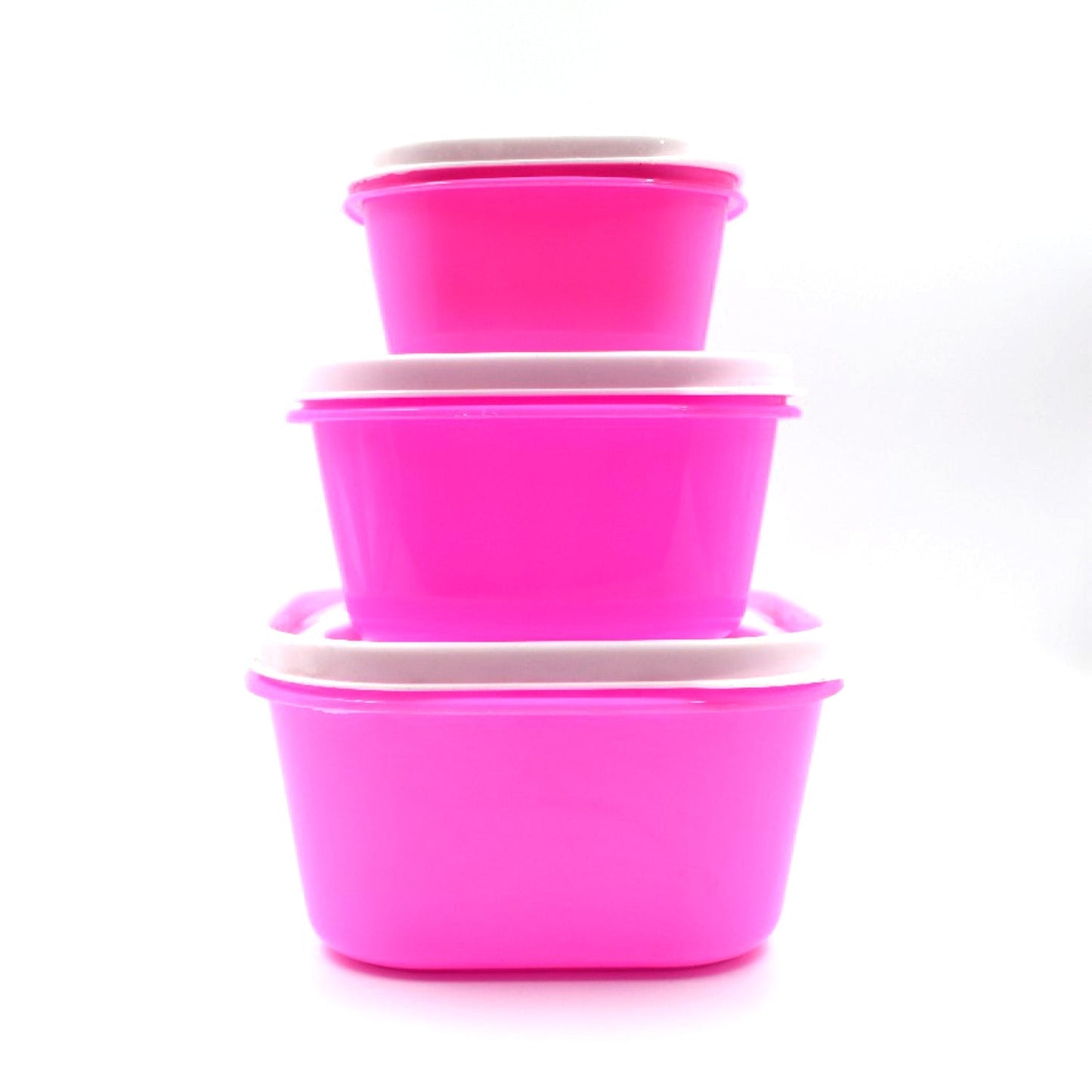 Multi-purpose containers, 3 pieces, for storing food and other items.