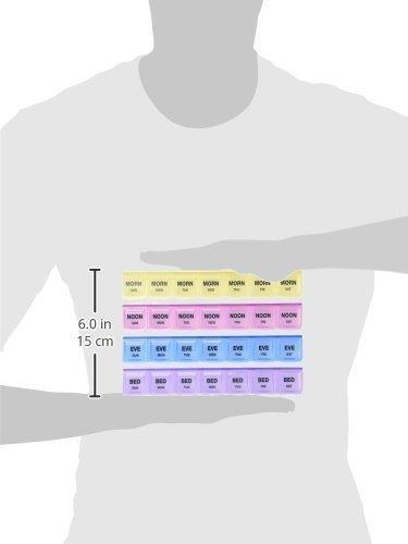 Durable weekly pill organizer with multiple compartments for easy storage.