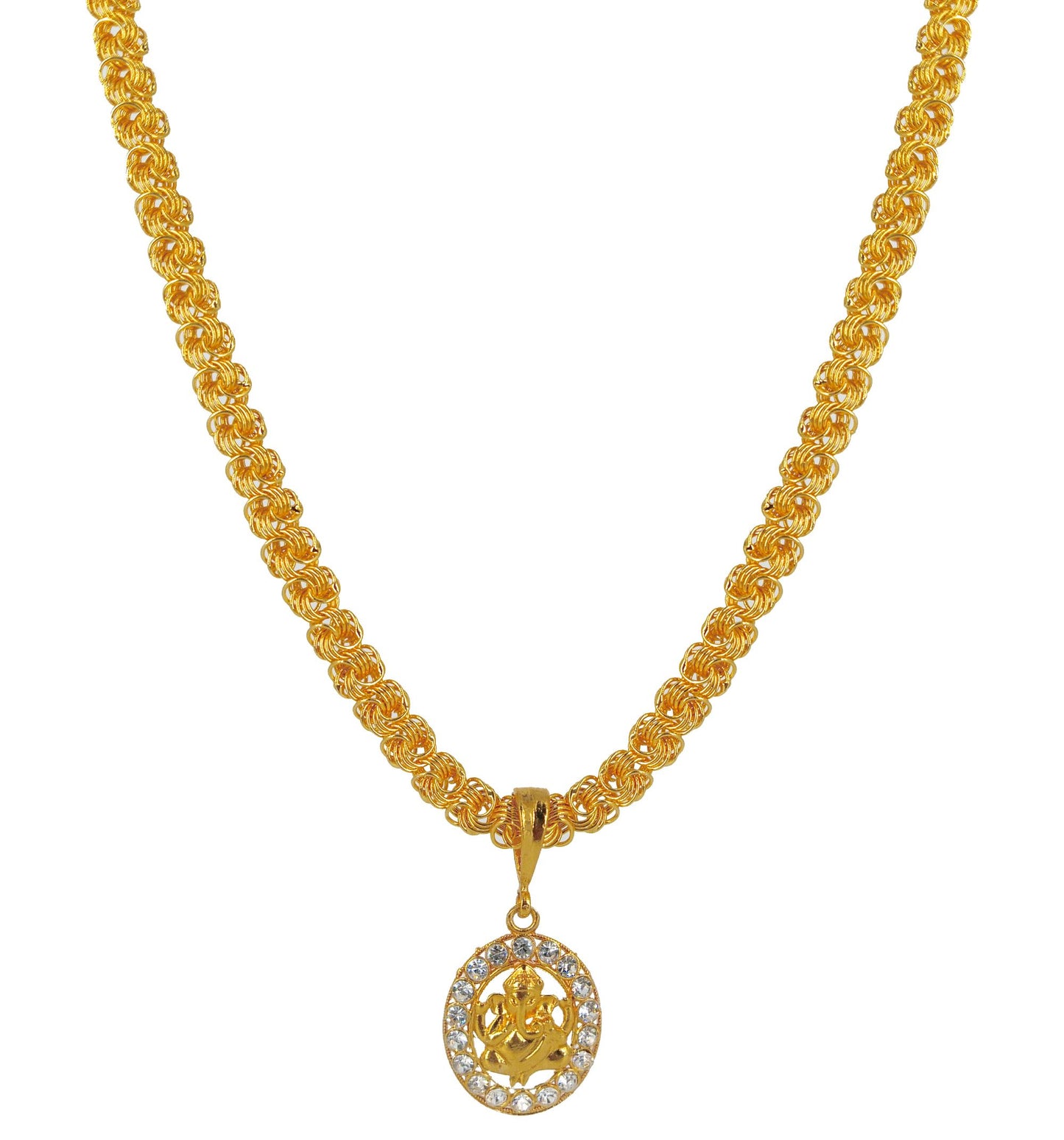 Luxurious Men's Gold Plated Pendant With Chain Vol 6