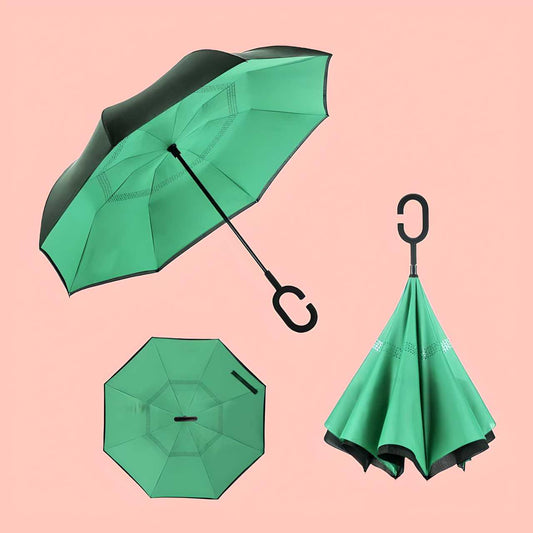 Double Layer Inverted Reversible Umbrella (Multicolor)